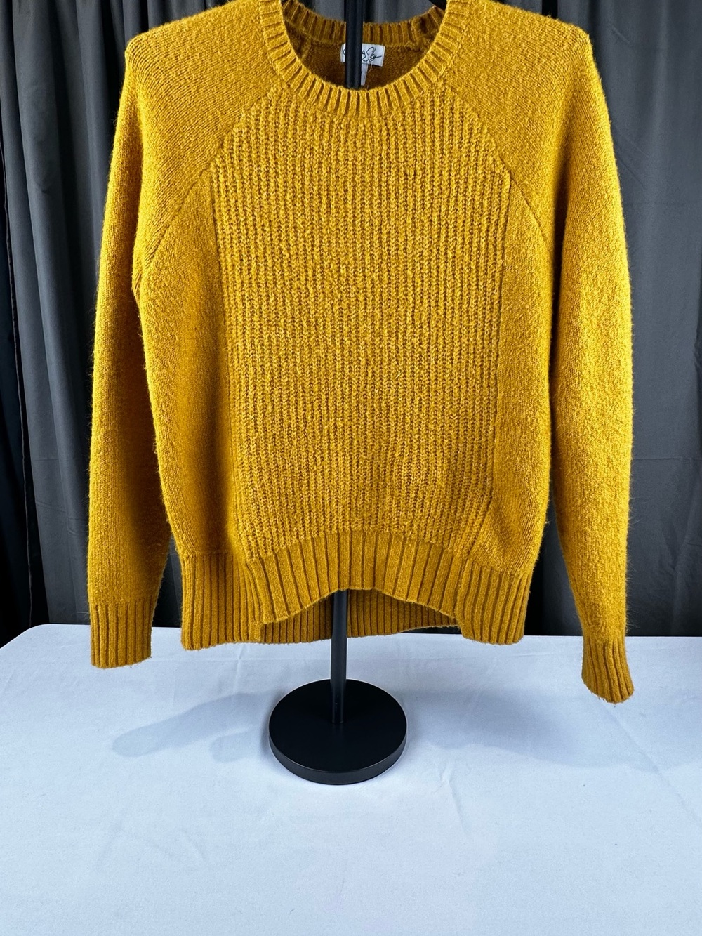 Olivia Sky Mustard Crewneck Sweater